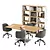 Modern Office Furniture Set, 3D Max 3D model small image 3