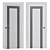 Deco Art Glass Door 1800mm 3D model small image 1