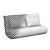 Modern Grey Fabric Sleeper Sofa 3D model small image 5