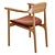 Aire Dining Chair Set, Leather & Wood 3D model small image 3