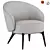 Elegant HELEN Armchair in Coral 3D model small image 1