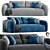 Elegant Quentin Sofa in 3D 3D model small image 1