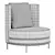 Luxury Estee Armchair Furniture Millimeters 3D model small image 5