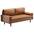 Vegan Leather Loveseat, High Resolution 3D model small image 5