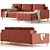 Plentis Velvet Emerald Corner Sofa 3D model small image 1