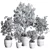 Concrete Olive Tree Plant Set 3D model small image 6