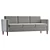 Hana Upholstered Sofa, Real Size 3D model small image 1