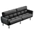 Vegan Leather Furniture Set 3D model small image 5