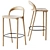 Lugano Bar Stool in Natural Oak 3D model small image 3