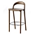 Lugano Bar Stool in Natural Oak 3D model small image 4