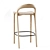 Lugano Bar Stool in Natural Oak 3D model small image 1