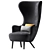 Classico Wingback Chair: 2013 Design 3D model small image 1