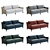 Modern Fabric Keely Sofa 3D Model 3D model small image 2