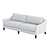 Modern Fabric Keely Sofa 3D Model 3D model small image 5