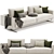 Flexform Campiello Sofa: 2 Colors 3D model small image 2