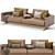 Flexform Campiello Sofa: 2 Colors 3D model small image 3