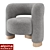 Soft Wool Chair Pecola 3D model small image 1