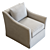 Premium Keely Slipcovered Armchair 3D Model 3D model small image 3