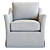 Premium Keely Slipcovered Armchair 3D Model 3D model small image 4