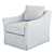 Premium Keely Slipcovered Armchair 3D Model 3D model small image 5