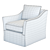Premium Keely Slipcovered Armchair 3D Model 3D model small image 7