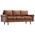 Modern Vegan Leather Sofa 3D model small image 1