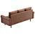 Modern Vegan Leather Sofa 3D model small image 4