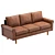 Modern Vegan Leather Sofa 3D model small image 5