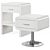 Sleek Bedside Table Set 3D model small image 1