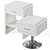 Sleek Bedside Table Set 3D model small image 4