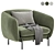 Modern Comfort Armchair by True Design 3D model small image 2