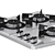 SK Magic Gas Cooktop - Trio 3D model small image 3