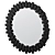 Elegant Clover Round Mirror 3D model small image 1