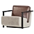 Franck Cuir Armchair Collection Highlight 3D model small image 2