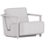 Franck Cuir Armchair Collection Highlight 3D model small image 5