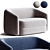 Elegant Covent Deep 2-Seater Sofa 3D model small image 1