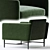 Modern Delaney Chair Altro Snow 3D model small image 2