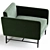 Modern Delaney Chair Altro Snow 3D model small image 3