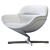 Modern Auckland Armchair, Fabric Design 3D model small image 7