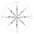 Metal Compass Wall Decor 3D model small image 1