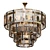 Murano Crystal Gilt Chandelier 1970 3D model small image 1