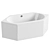  Riho Kansas Acrylic Bathtub 3D model small image 1