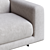 Elegant 3-Seater Moss Sofa 3D model small image 3