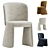 Elegant Evie Chair Collection 3D model small image 1