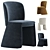 Elegant Evie Chair Collection 3D model small image 3