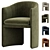 Contemporary Dining Chair Scandinavian Design 3D model small image 4
