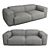 Hudson Bouclé 2-Seater Sofa 3D model small image 1