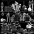 Haunted Objects Decorative Set 3D model small image 6