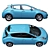 Electric Car Nissan Leaf 2011 3D model small image 2