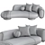 Modern 3D Suspence Sofa Design 3D model small image 3